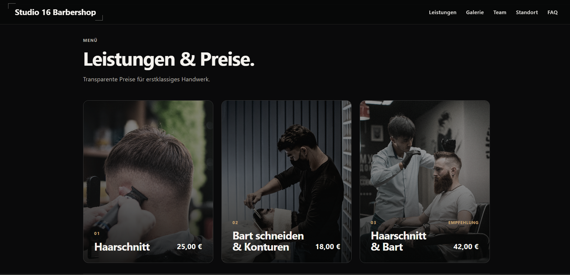Noir – Leistungen und Preise
